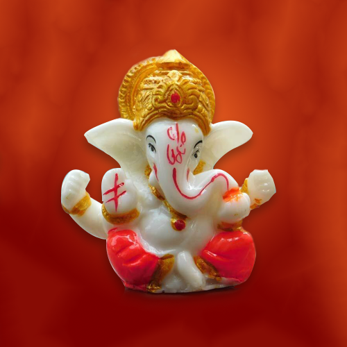 Meditating Lord Ganesha Idol - Car Dashboard